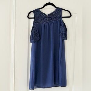 As U Wish Midnight Blue Lace Dress